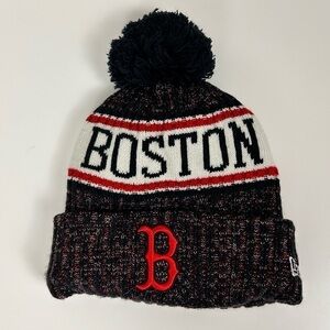 New Era Boston Red Sox Youth Pom Pom Winter Hat Toque